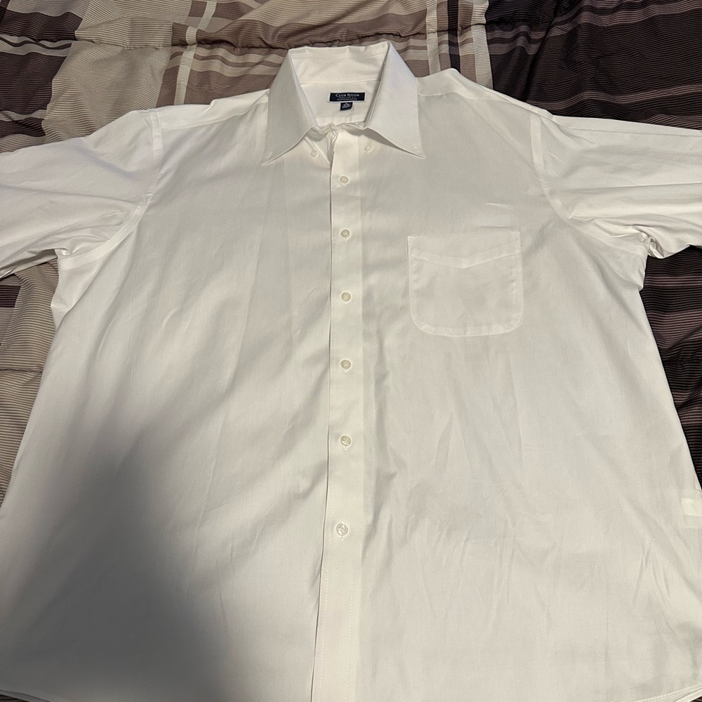Club Room White Dress Shirt with Pointed Collar